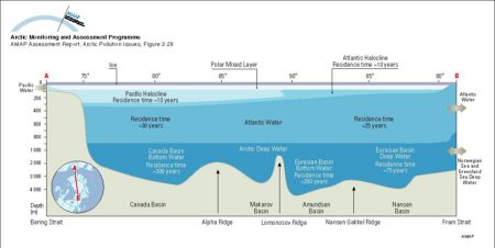 A schematic representation of the three-layer structure of the Arctic ...
