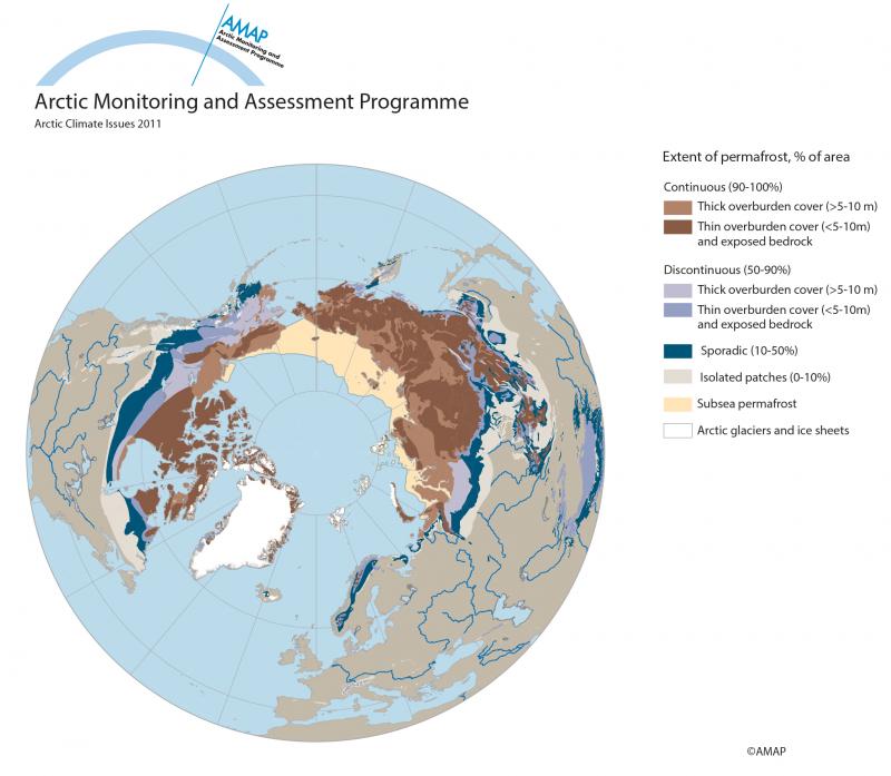 Extent Of Permafrost In The Arctic | AMAP